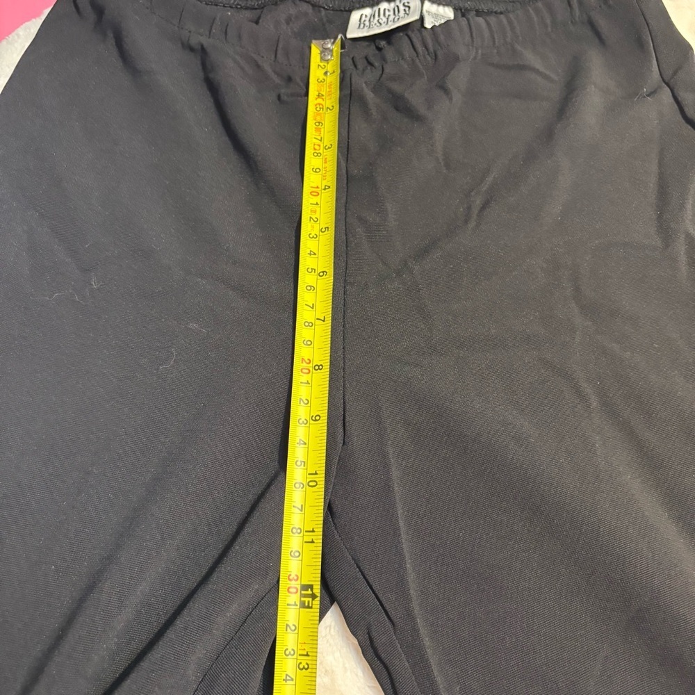 Chico's Ankle Pants Sz 1 (Med) Black Stretchy Elastic Waist Vintage Classic - Picture 9 of 10